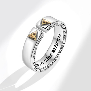 Nouvelle conception, bague l'Œil de la Prophétie, bague ouverte en cuivre, puissante bague <span class=keywords><strong>des</strong></span> Illuminati, bague <span class=keywords><strong>des</strong></span> vœux et de protection, bijoux pour hommes francs-maçons - Product Image 2
