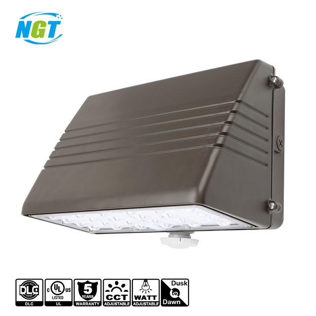 Wall Light Fixture US in Stock ETL UL 20250LM 28W -125W CCT Tunable Outdoor Full Cutoff Wallpacks Led Wall Pack With Photocell