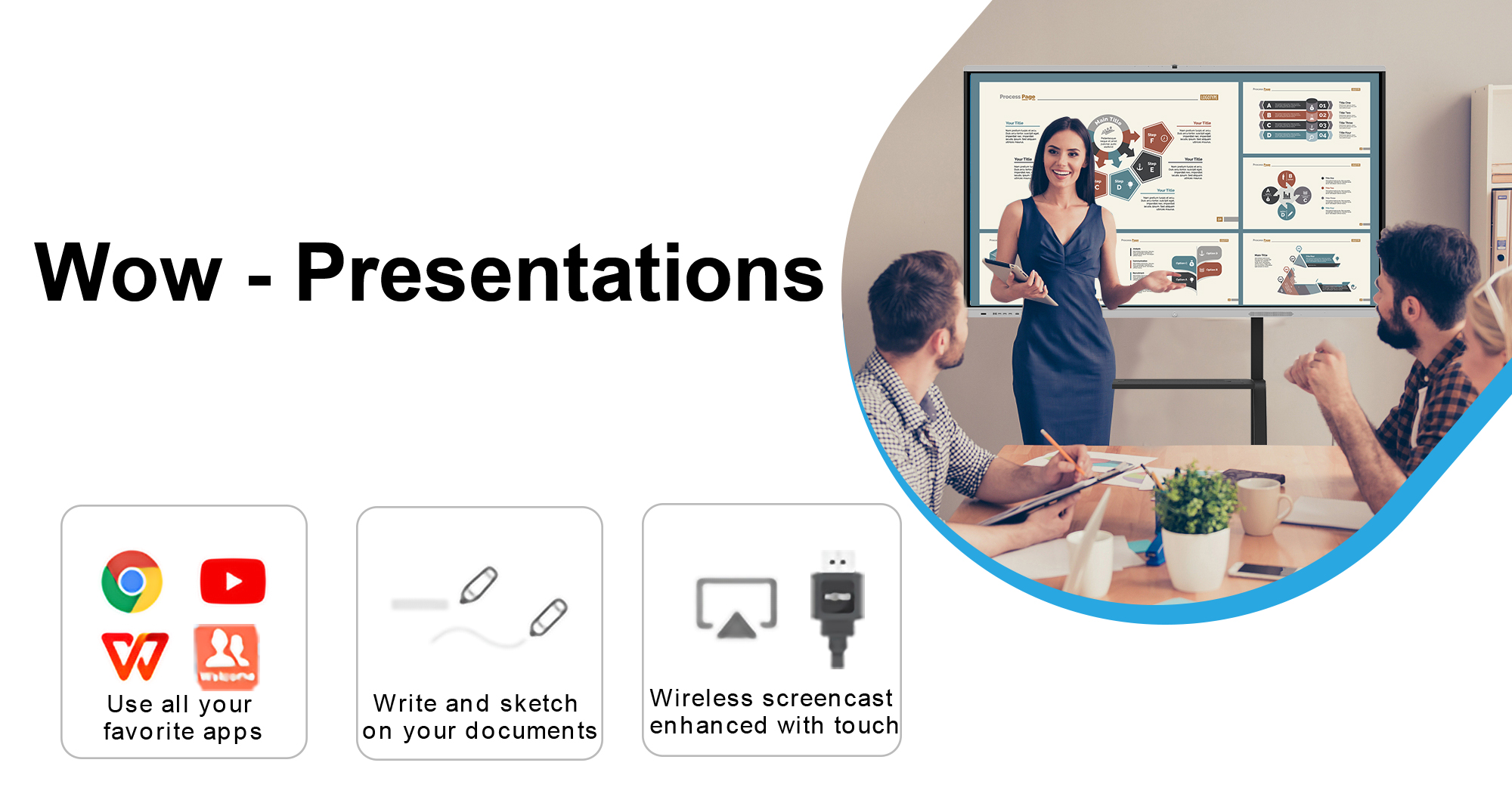 Smart 75 Inch Interactive Whiteboard For Office Video Conferencing 3