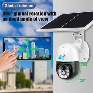 Al Aire Libre 5MP PTZ Video IP Sistema de vigilancia de seguridad inalámbrico Tarjeta SIM GSM Cámara CCTV Cámara solar V380 Panel solar alimentado 4G - Product Image 2