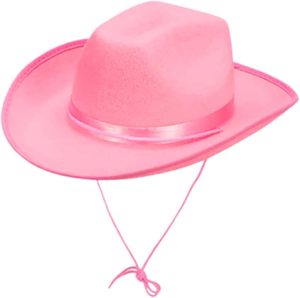 SOLPOP Club Bar Dames Kind Volwassen <span class=keywords><strong>Cowboy</strong></span> Vilt Western Verkleedkostuum Feestartikelen Cowgirl Hoed met lint - Product Image 6