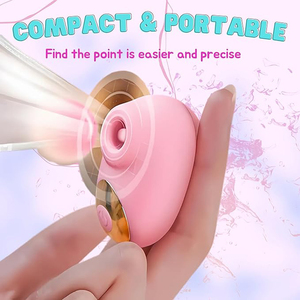Vibrador de Succión de Pezones, Estimulador de Clítoris de Precisión, Mini Vibrador Compacto de Silicona Recargable, 7 Frecuencias, Impermeable para Mujeres - Product Image 3