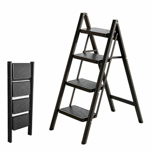 Escabeau pliant 4 marches, robuste et sûr, pour intérieur et extérieur, stock Pologne, livraison directe UE - Product Image 1