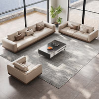 Canapé modulaire droit de luxe moderne italien vintage pour grand salon de villa/appartement