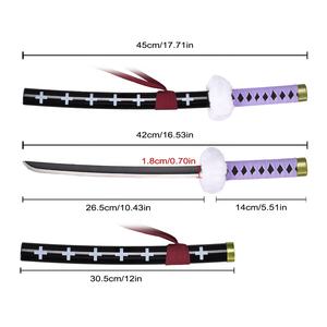 45cm <span class=keywords><strong>Manga</strong></span> One Piece 440ss Lame Véritable <span class=keywords><strong>Katana</strong></span> Épée Enfants Arme Réplique Trafalgar Law Kikokou Mini Samurai Couteau - Product Image 2