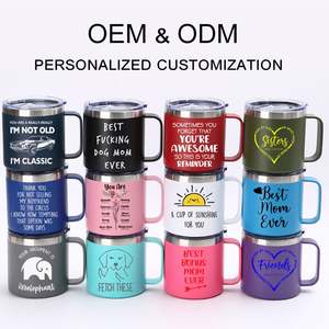 Vaso Térmico Personalizado de Acero Inoxidable de 12oz, 14oz, 16oz, 24oz, Taza de Café Aislada al Vacío para Camping, Viajes y Campamento con Asa - Product Image 6