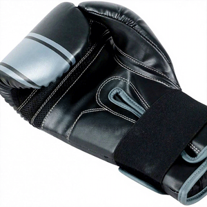 ถุงมือฝึกซ้อมมวยไทย MMA แบบเปิดฝ่ามือเต็มนิ้ว ระดับมืออาชีพ ปิดด้วยแถบตีนตุ๊กแก หนังวัวสีทอง คุณภาพสูง - Product Image 2
