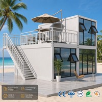 Villa préfabriquée de luxe en conteneur d'acier avec structure en acier pour application extérieure en Afrique du Sud (vente en gros)