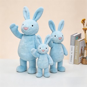 Peluche lapin aux oreilles tombantes, douce et câline, pour enfants, garçons, filles, bébés, cadeau d'anniversaire, de Pâques, de Noël, de l'heure du coucher - Product Image 3