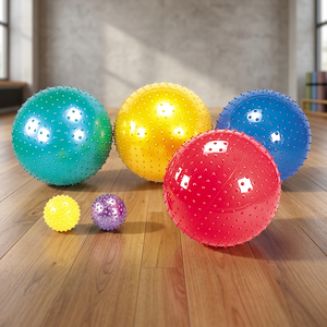 Pelota de Masaje con Púas de PVC Ecológico sin Ftalatos de 20 CM, Color Personalizado, Marca OEM, Origen TW, Deportes, Entretenimiento, Física - Product Image 3
