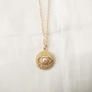 LOZRUNVE Collier en argent sterling 925 avec pendentif perle turque Evil Eye en or - Product Image 2