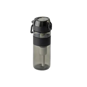 Garrafa de filtro de água Tritan com filtro de palha para caminhadas, garrafa de 500ml, oferta imperdível de 2024