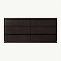 LIGNE Commode en bois massif à 6 tiroirs Style américain Armoire de rangement personnalisée pour chambre à coucher Entrée pour maquillage Vanités Salon