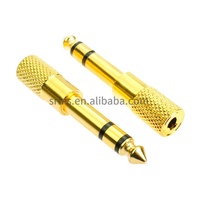 6.5MM Male to 3.5MM Female Jack Plug Audio Headset phone Guitar Recording Adapter 6.5 3.5 Converter Aux Cable Gold Plated