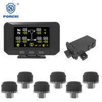 Système de surveillance de la pression des pneus Porcsi Trucks TPMS TDS230 avec capteur externe, écran LCD, ABS + alliage d'aluminium