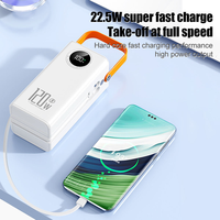 Vente en gros Power Bank 60000 mAh Station d'alimentation mobile à charge rapide 22.5W Grande capacité 60000 MAh avec lampe de camping Latern