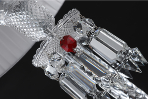 Lámpara <span class=keywords><strong>de</strong></span> Mesa <span class=keywords><strong>de</strong></span> Cristal Moderna y Lujosa, Iluminación Elegante para Dormitorio, Escritorio, Mesita <span class=keywords><strong>de</strong></span> Noche, Lámpara <span class=keywords><strong>de</strong></span> Lectura, Lámparas Decorativas <span class=keywords><strong>de</strong></span> Cristal Transparente para Hotel - Product Image 5