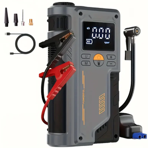 Pompa di gonfiaggio per pneumatici per auto portatile 4-in-1 per avviamento di <span class=keywords><strong>emergenza</strong></span> per auto ripetitore batteria 12V Display digitale Mobile Power Bank 1 anno - Product Image 1