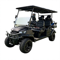 Voiturette de golf électrique pour 6 personnes, modèle surélevé, voiture de tourisme électrique pour hôtel, villa et parcours de golf