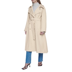 OEM Personalizzato Autunno Inverno Delle Donne di Doppio Petto Ufficio <span class=keywords><strong>Trench</strong></span> Coat Khaki Classic Signore Casuali di Affari Cappotti - Product Image 4