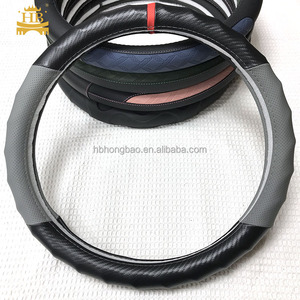 Nuevo diseño <span class=keywords><strong>de</strong></span> fibra <span class=keywords><strong>de</strong></span> carbono negro puro Super fibra <span class=keywords><strong>de</strong></span> <span class=keywords><strong>cuero</strong></span> tamaño M tipo deportivo cubierta del volante del coche - Product Image 3