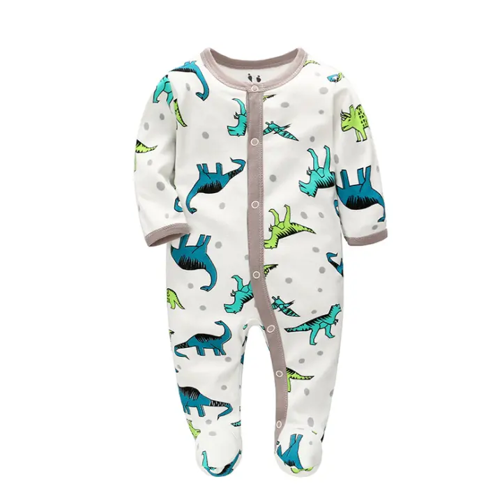 Manufacturer Wholesale Embroidery Autumn Winter Pure Cotton New Born Baby Boys And Girls Romper Jumpsuit Clothing Online