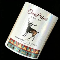 Etiqueta Adhesiva Personalizada para Botellas de Vino, con Logotipo Estampado en Lámina Dorada, Impermeable y de Lujo