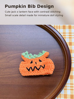 Tenue de remplacement mignonne pour poupée en coton de 10 cm, costume de citrouille au crochet et chapeau de sorcière, pour Halloween, vente en gros