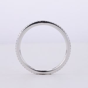 Hpht Cvd Diamants Platine Anneaux 1mm Def Vs Lâche Diamants Pave Anneau Fiançailles Match Bande pour Mariage - Product Image 4