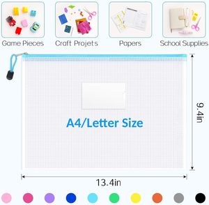 A4 nhựa tài liệu Pouch không thấm nước rõ ràng tập tin Túi tùy chỉnh thư mục tập tin cho các tài liệu <span class=keywords><strong>PVC</strong></span> lưới dây kéo Pouch văn phòng Nguồn cung cấp - Product Image 5