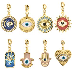 Amuletos Surtidos para Niños con Símbolos de Protección: Ojo Turco y Hamsa |   Collares con Colgante de Acero Inoxidable Chapado en Oro de 18K - Regalo de Moda - Product Image 1