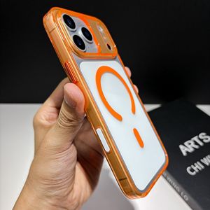 เคสโทรศัพท์อะคริลิกใสสีพื้นคุณภาพสูงแบบแม่เหล็กสำหรับ <span class=keywords><strong>iPhone</strong></span> <span class=keywords><strong>12</strong></span> 13 14 15 16 17 ProMax ป้องกันการตกกระแทก - Product Image 5