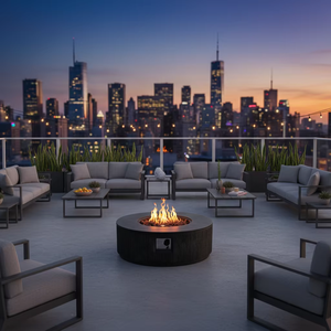 Brasero de Gas Natural para Exteriores con Diseño Ecológico de 50000 BTU y Perlas de Vidrio para Acampar y Fiestas - Product Image 1