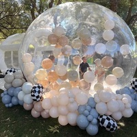 Cristal clair Igloo dôme bulle tente enfants maison amusante ballons gonflables transparents pour les décorations de fête ou de mariage