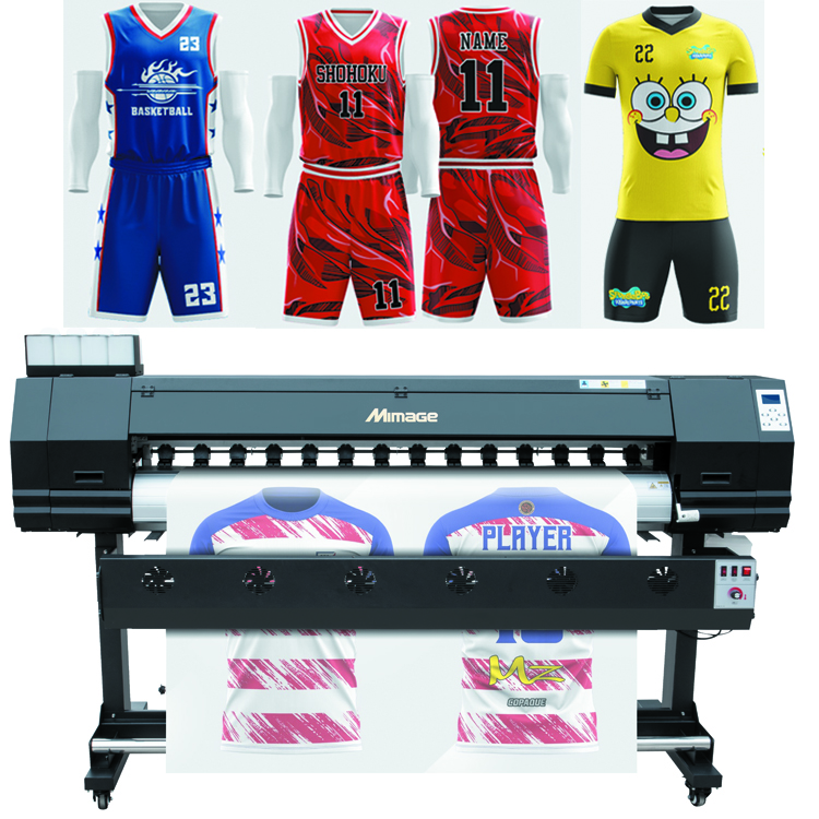 Merek Terkenal Mimage 1.8M/6 Kaki Tshirt Printer Tirai Syal Lembar Tekstil Pencetakan Transfer Thermal Mesin