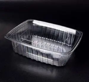 Recipiente de plástico transparente para armazenamento de frutas e saladas de alimentos com tampa de melhor qualidade 64 onças