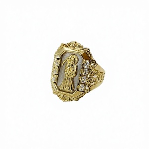 Anillo de boda rectangular vintage chapado en oro rosa Duyizhao con diseño de faraón para hombre/niño, estilo hip-hop - Product Image 3
