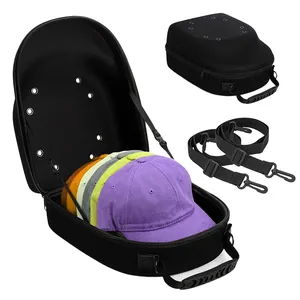Topi pelindung portabel EVA, topi bisbol golf dengan pemegang tampilan dapat disesuaikan, tas ransel untuk perjalanan