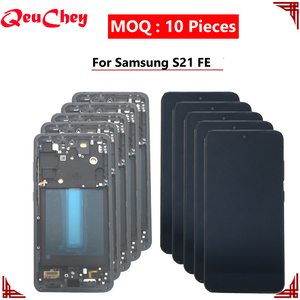 MOQ : 10 pièces en gros pour <span class=keywords><strong>Samsung</strong></span> <span class=keywords><strong>Galaxy</strong></span> S21 FE <span class=keywords><strong>5G</strong></span> G990B G990E Écran LCD tactile <span class=keywords><strong>S21FE</strong></span> Assemblage numériseur - Product Image 1