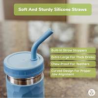 Manchon réutilisable en silicone personnalisé, anti-enfants, isolant, pour bouteilles, bocaux Mason, verres à vin, eau, café, boissons froides
