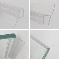 Ducha caliente Puerta de vidrio Impermeable Plástico transparente PVC/PC Tira de sellado de puerta de vidrio