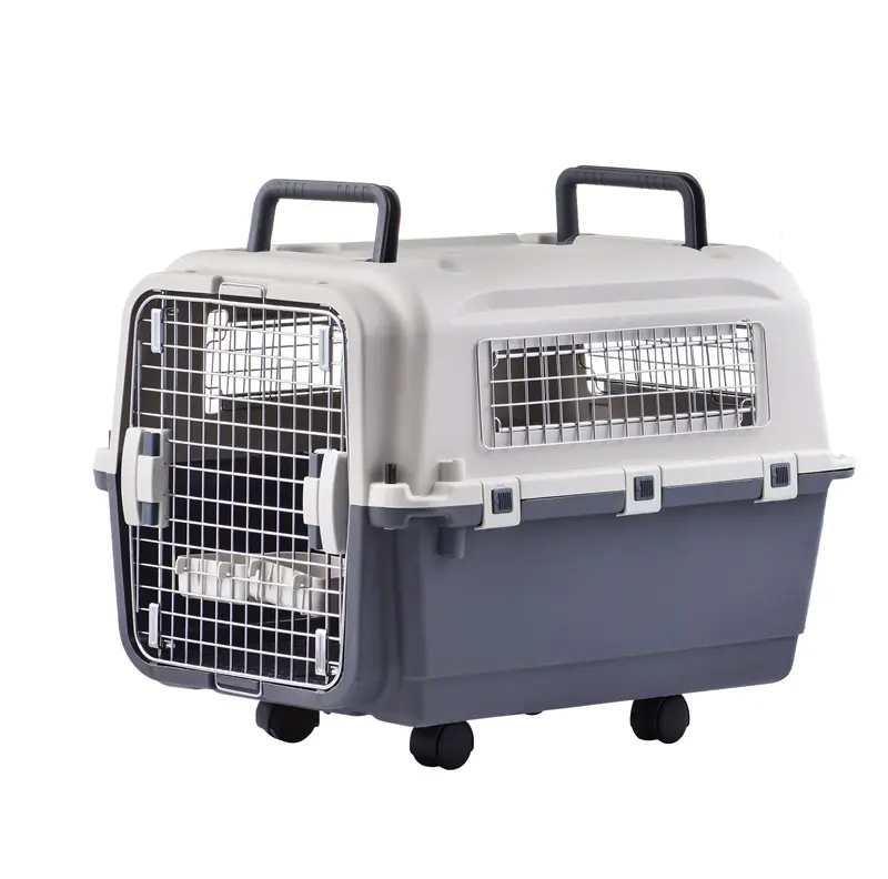 Umwelt freundliche Cat Air Box Tragbare Haustier Sendung käfig Katze Hund Auto Transport box mit Rad