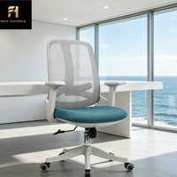 Chaise de bureau de haute qualité, confortable, avec accoudoir rotatif à 360°, en mesh, vente en gros directe d'usine, chaise de réception exécutive