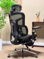 Chaise de bureau ergonomique Sai Gu chinoise à dossier haut, avec accoudoirs robotisés 8D réglables, pivotante, en maille, appui-tête réglable, garantie 5 ans
