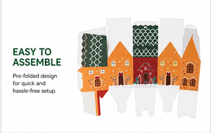 Luxury Gingerbread House Shape Paper <b>Box</b> Foldable Paperboard <b>Party</b> Favor <b>Box</b> for Christmas Candy and Surprise Gift <b>Box</b> - Product Image 4