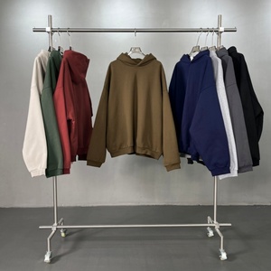 Vente en gros de sweats à capuche en molleton français surdimensionnés 500GSM pour hommes et femmes, logo personnalisé, streetwear, OEM, ODM, production en gros - Product Image 2