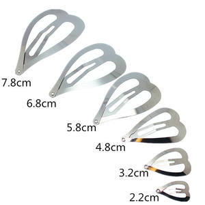 360 Uds 2,5 cm 3cm 4cm 5CM 6cm 7cm níquel plata corazón pinzas para el cabello Metal Snap horquillas liso BB horquillas para DIY joyería para el cabello - Product Image 2