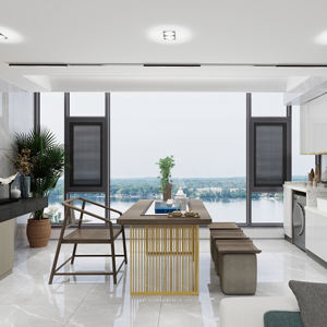 หน้าต่างบานอลูมิเนียมเคลือบสองชั้นป้องกันผลกระทบจากพายุเฮอริเคนเยอรมันได้รับการรับรองจาก phi หน้าต่างบานกระจกสีเขียว - Product Image 1