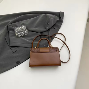 2026 New Crocodile Embossed PU Vintage Square Bag Women Stylish Handheld Shoulder Crossbody <b>Small</b> <b>Purse</b> - Product Image 1