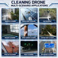 Drone de nettoyage haute pression UAV avec contrôle de pulvérisation ciblée, capacité de télécommande pour extérieur d'usine et services de gestion de propriétés de stades